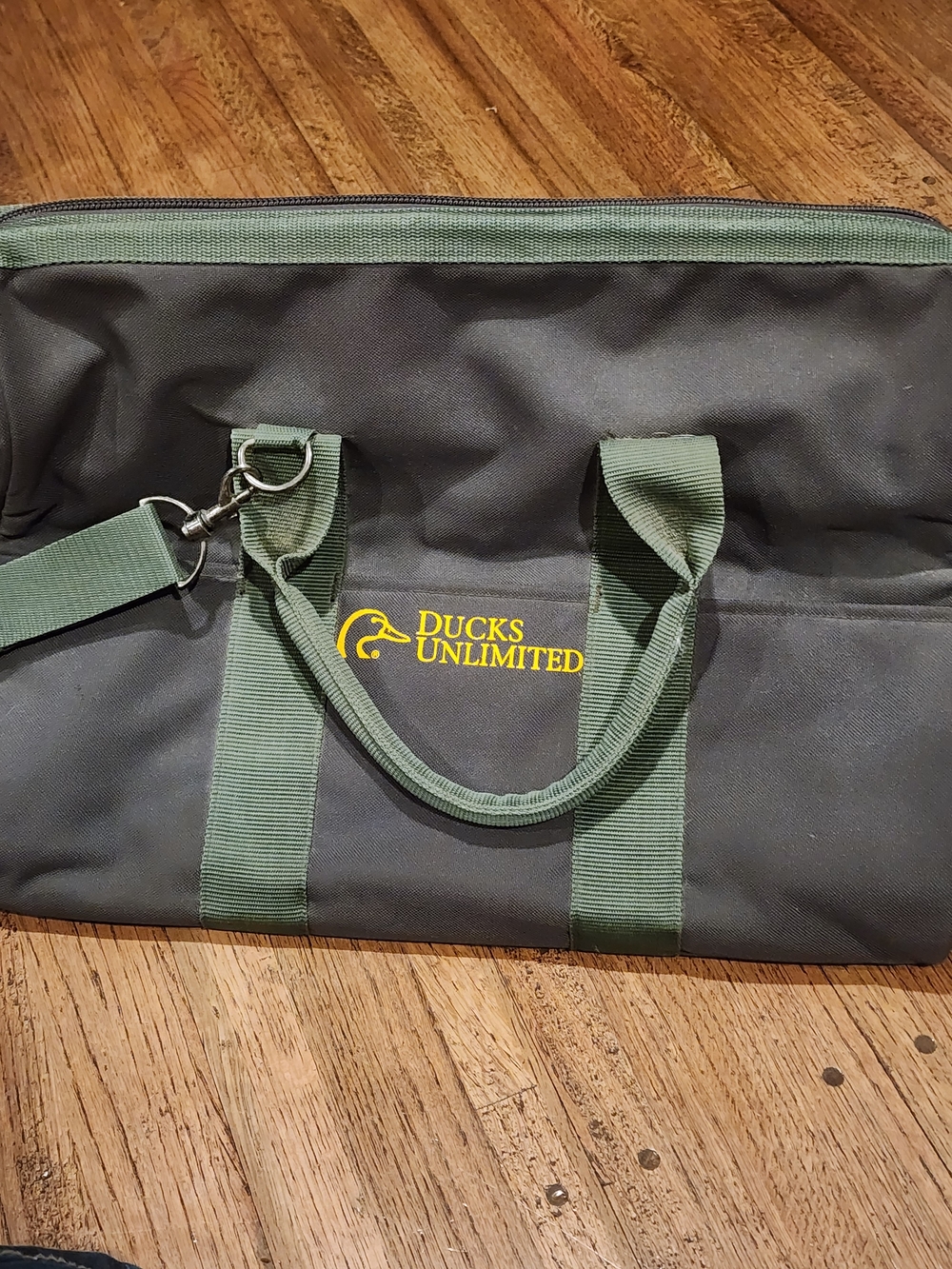 Ducks Unlimited Black and Green Tactical Duffel Bag